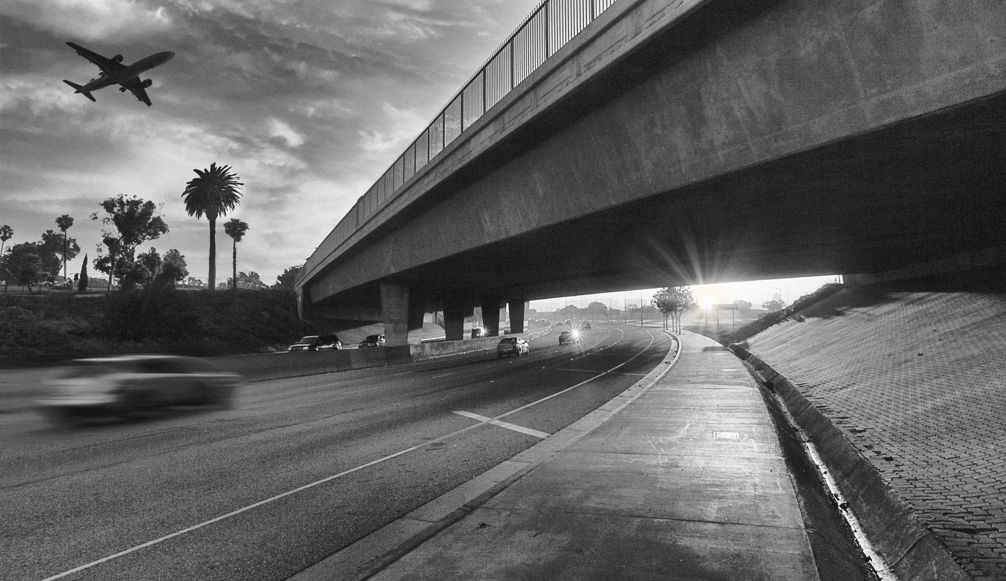 Freeway at Los Angeles International Airport