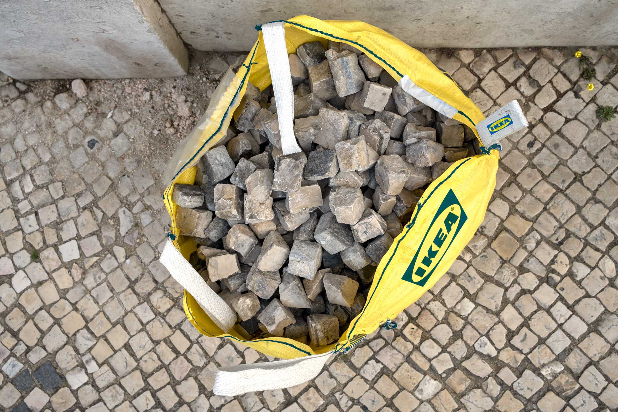IKEA Bag with cobblestone