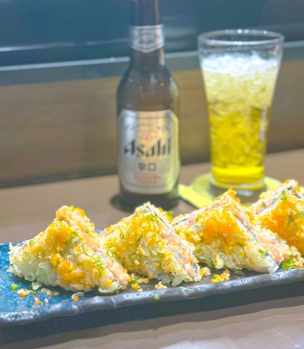 a sushi sandwich at ISAO restaurant in bangkok
