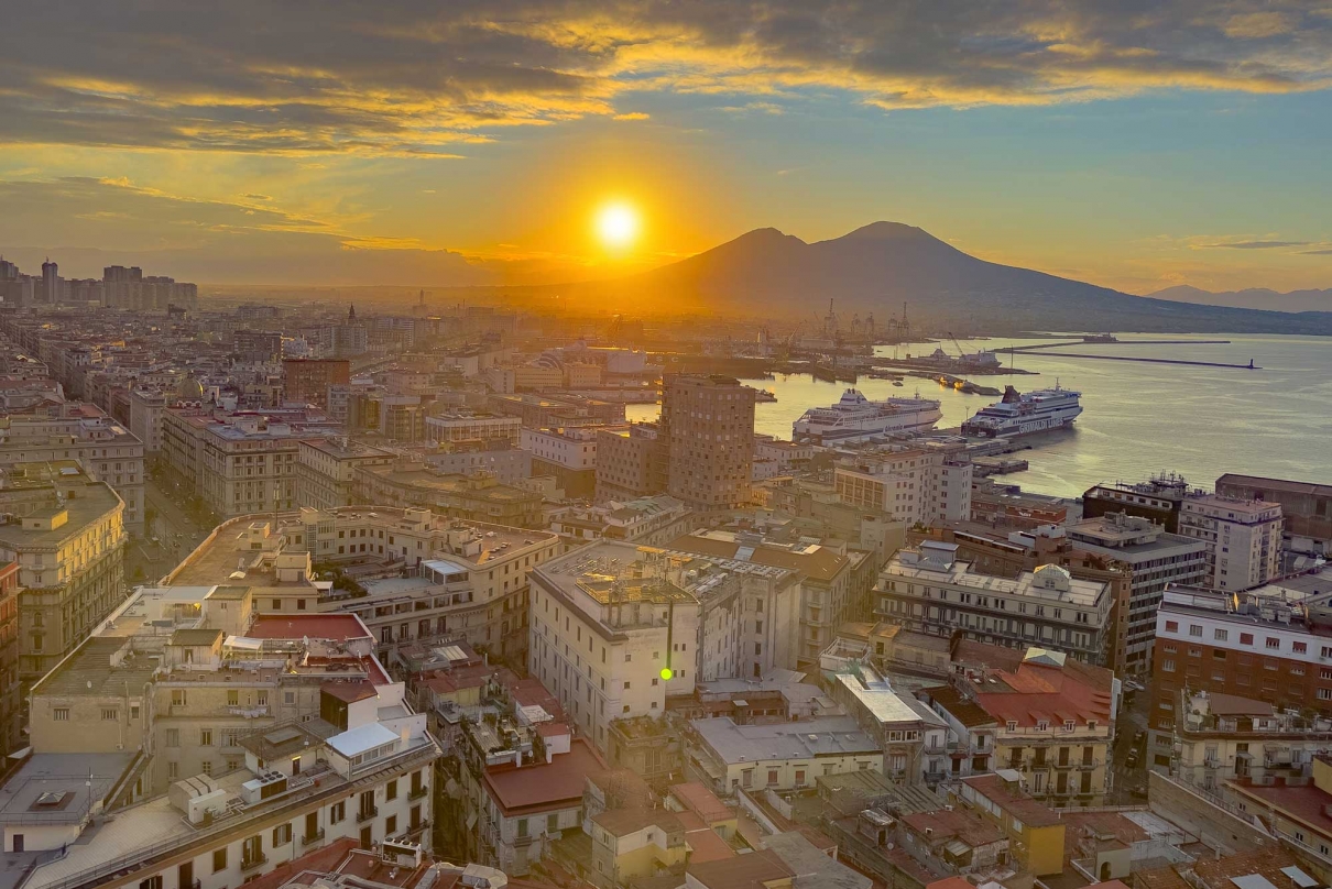 My hotel room view in Napoli, Italy early April 6, 2023.