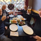 Tommy Sahlin, Joakim Eklund, Joakim Lloyd Raboff and Lars Johan Olemyr eating Chinese at Lai Wa in Göteborg