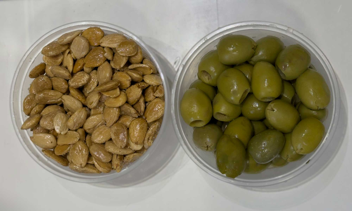 almonds and olives
