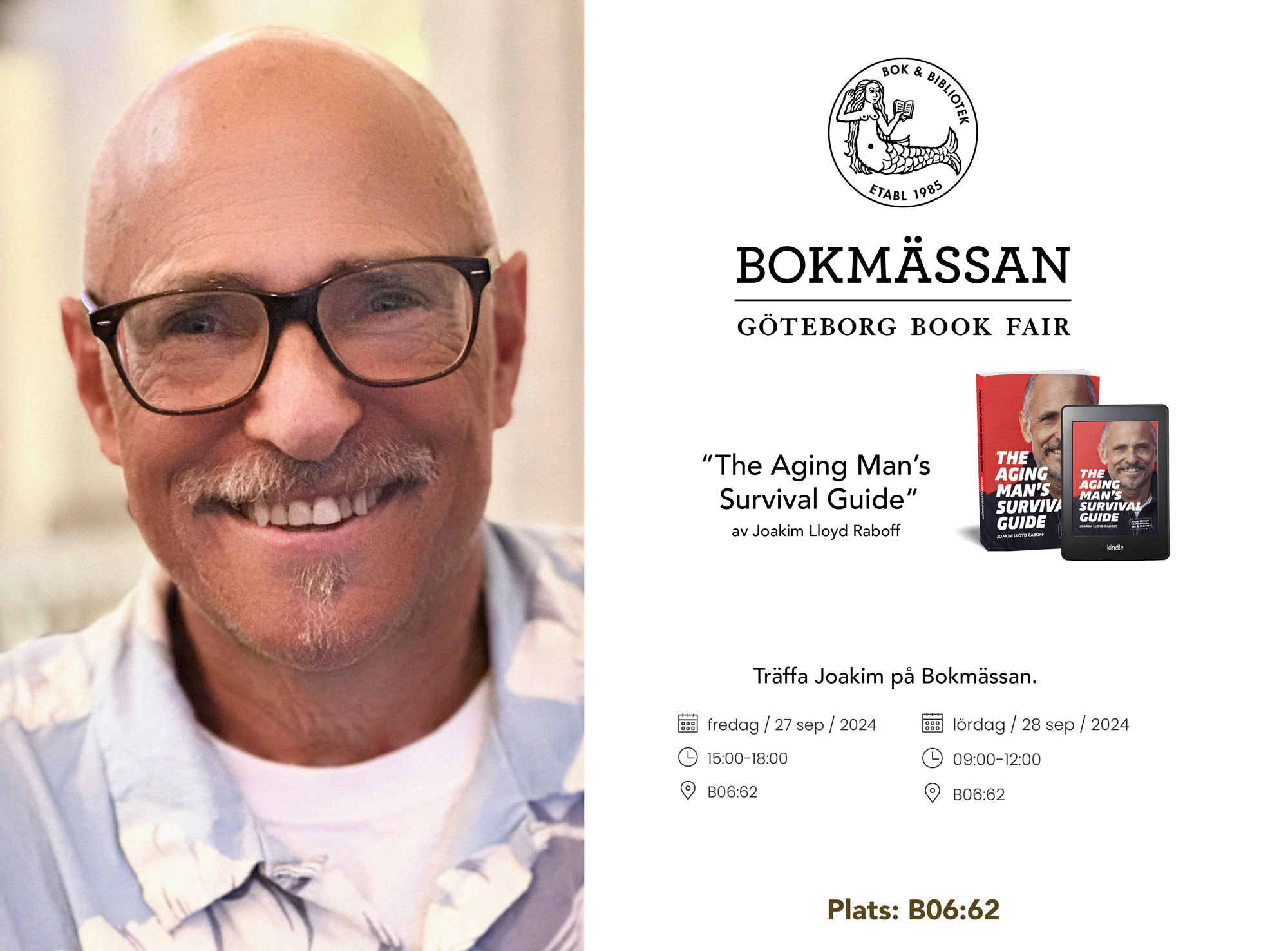A reminder that I wil be talking about my book at Bokmässan in Göteborg, September 26-29, 2024.