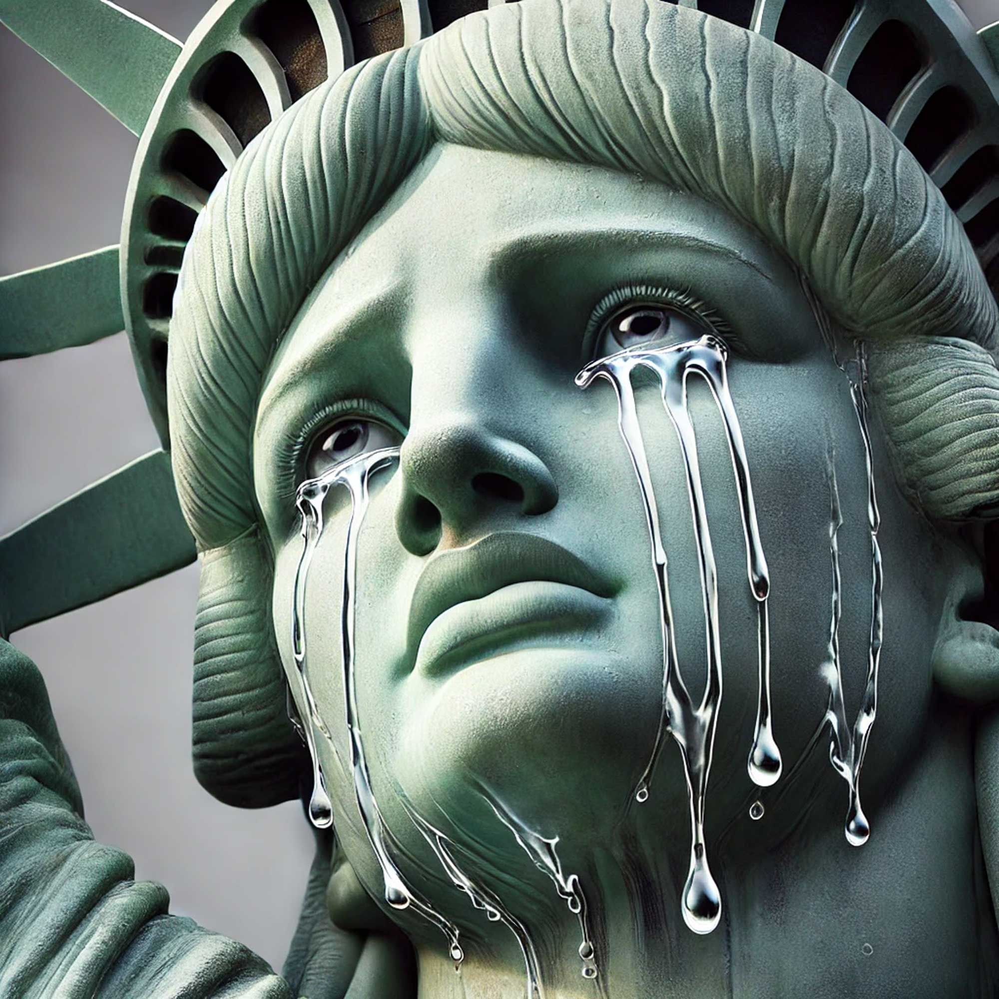 Sad Statue of Liberty