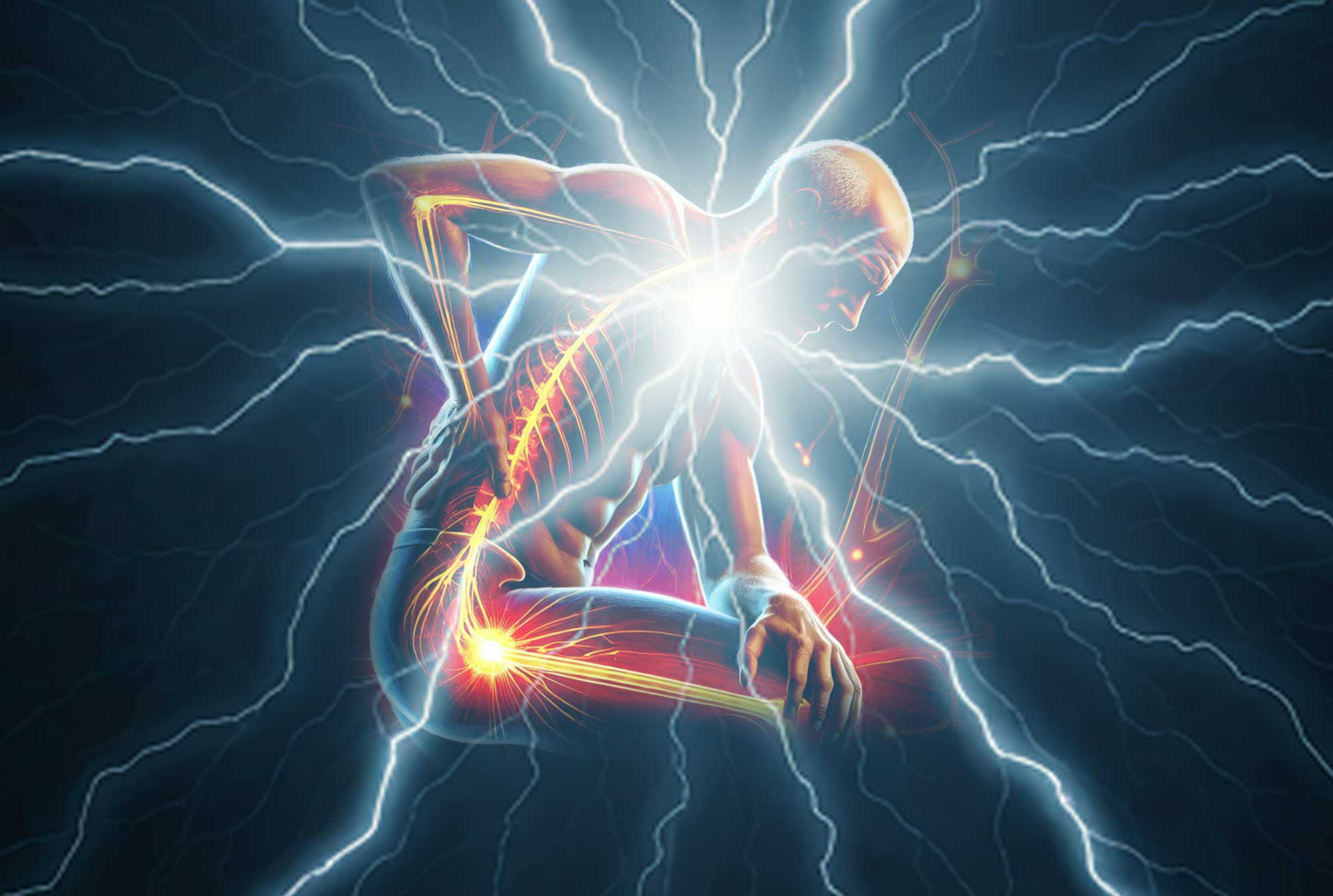 An illustration of how Sciatica can create pain