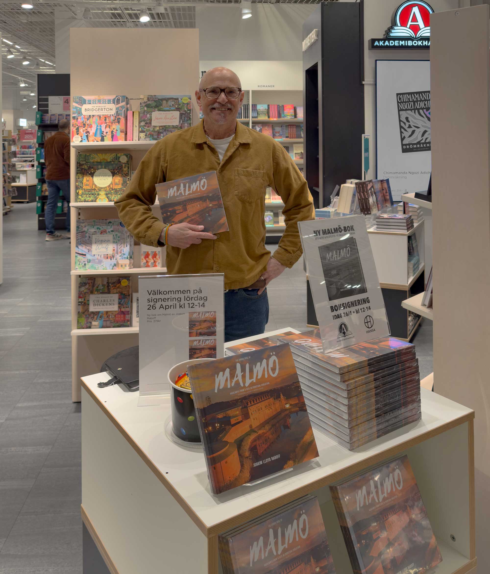 book signing Hansa Kompagniet in Malmö, Sweden