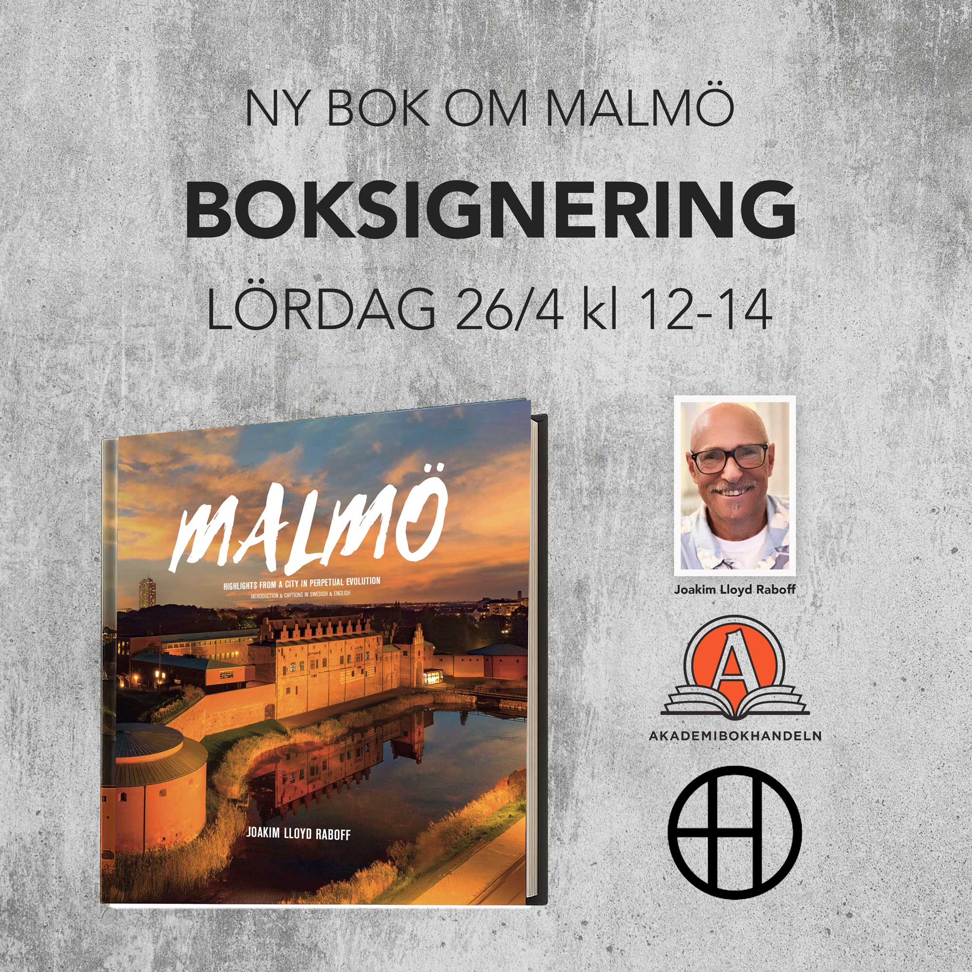 Book signing at Akademibokhandeln in the Hansa shopping center in Malmö, Sweden