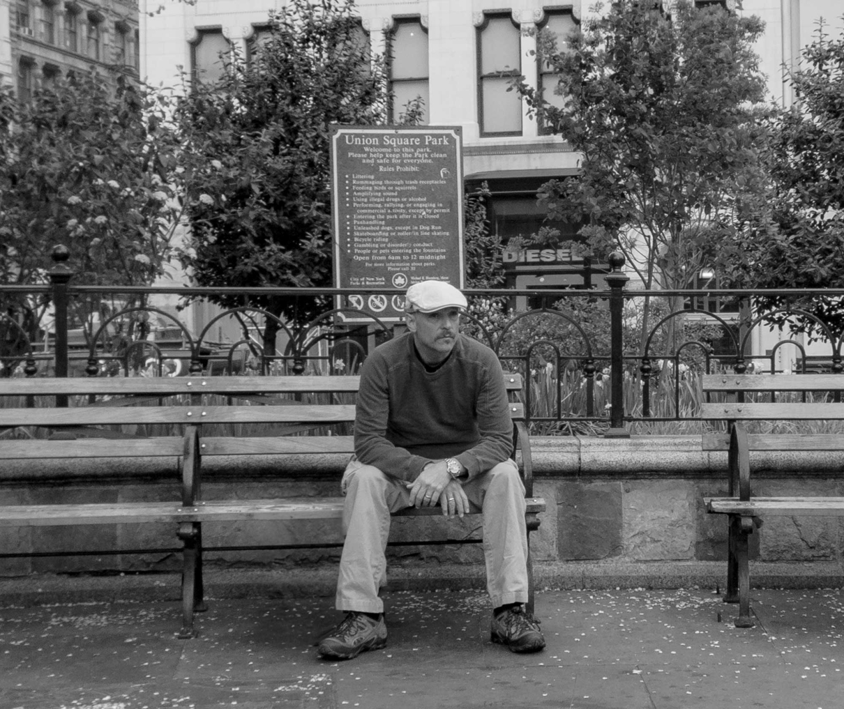 A self-portrait of artist Joakim Lloyd Raboff from the book New York City
