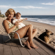 My mother's Death day showing her holding me back in 1963 on Malibu Beach – several years before all hell broke loose.