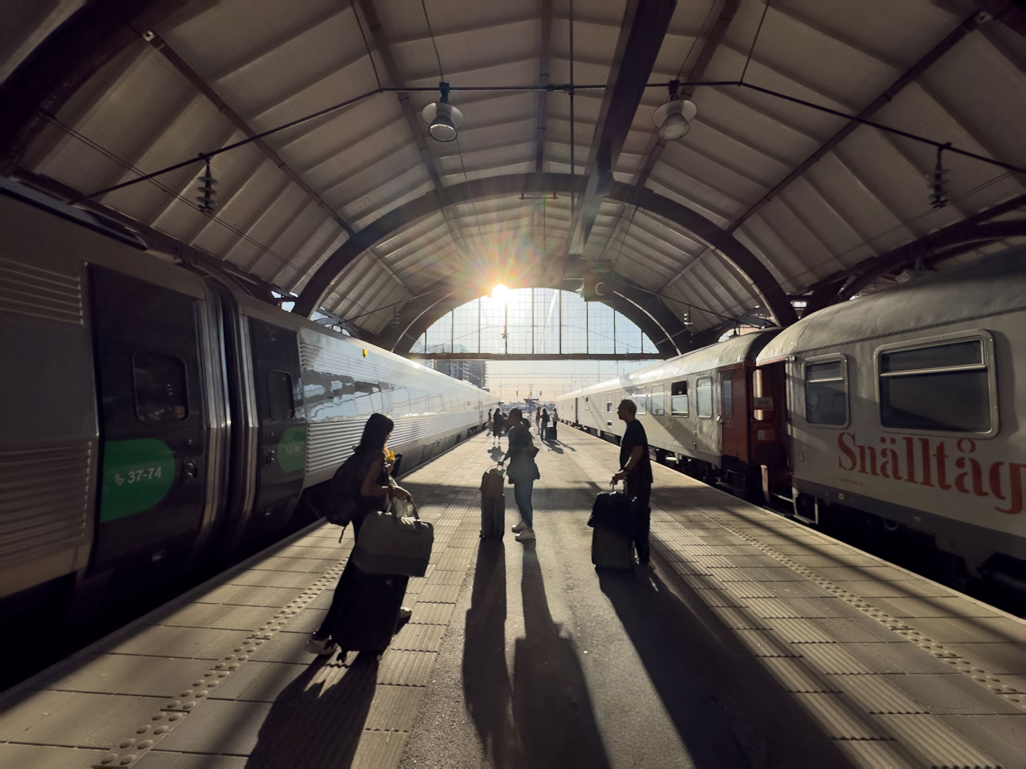 This is Malmö Central Station early yesterday morning.
